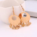 26201 Wholesale Indian style women jewelry golden specialty roundness drop earrings